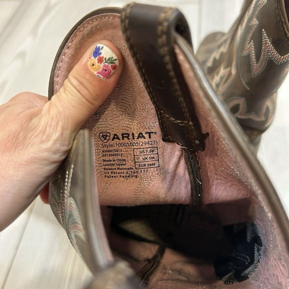 Ariat Women's Heritage Stockman Sassy Performance Boots | Round Toe | Size 7.5 - Picture 6 of 9